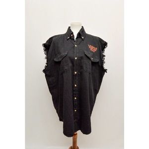 Mens Laughlin 2013 River run bikerwear 2X black shirt